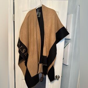 All Saints Tan and Black Shawl